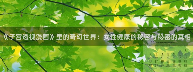 禁漫天堂jm1：《子宫透视漫画》里的奇幻世界：女性健康的秘密与秘密的真相